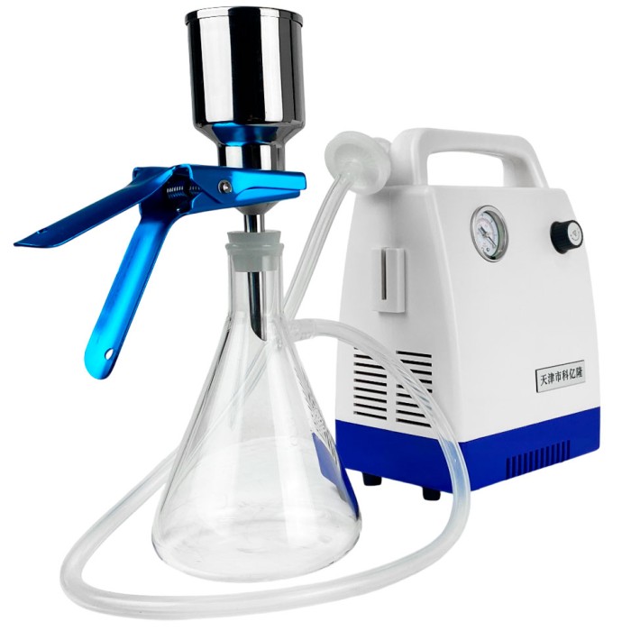 Прибор вакуумного фильтрования Stegler ПВФ-47-1 (нерж.сталь, воронка 47мм 1х300 мл, колба-ресивер 1 л, насос)